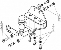 Фаркоп Motodor Toyota Land Cruiser 300 c 2021 г. (оцинк. Шар) арт.92524-F