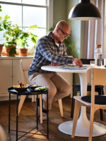 Стол круглый - IKEA DOCKSTA, 103х75 см, белый, ДОКСТА ИКЕА