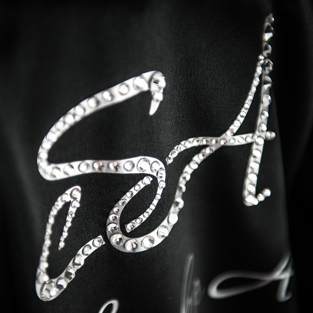 халат со стразами женский