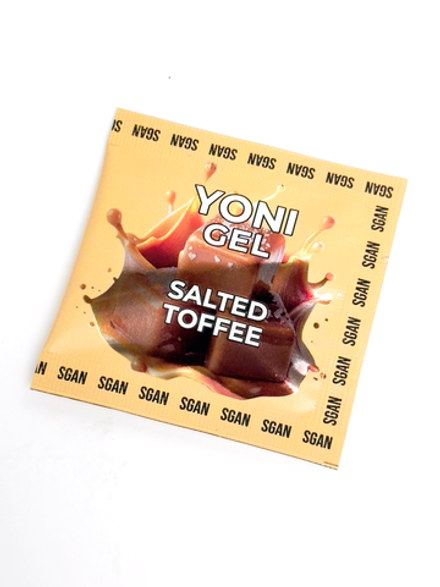 САШЕ Лубрикант для орального секса SGAN YONI GEL со вкусом соленая карамель, 5 мл