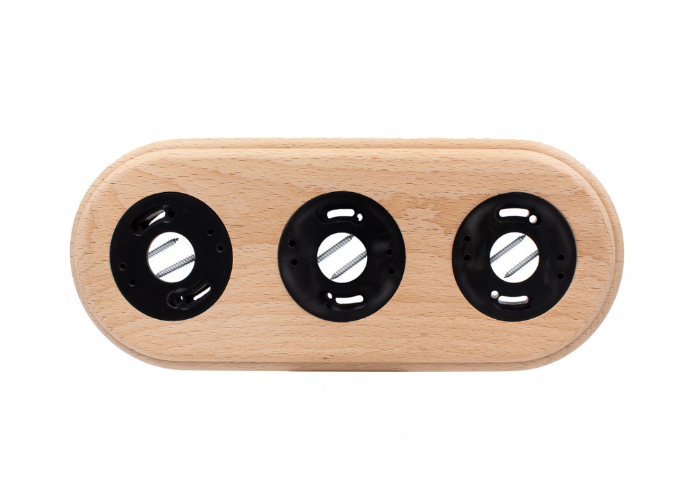 Рамка 3-местная R, дерево, цвет Натурэль RF1-630-10