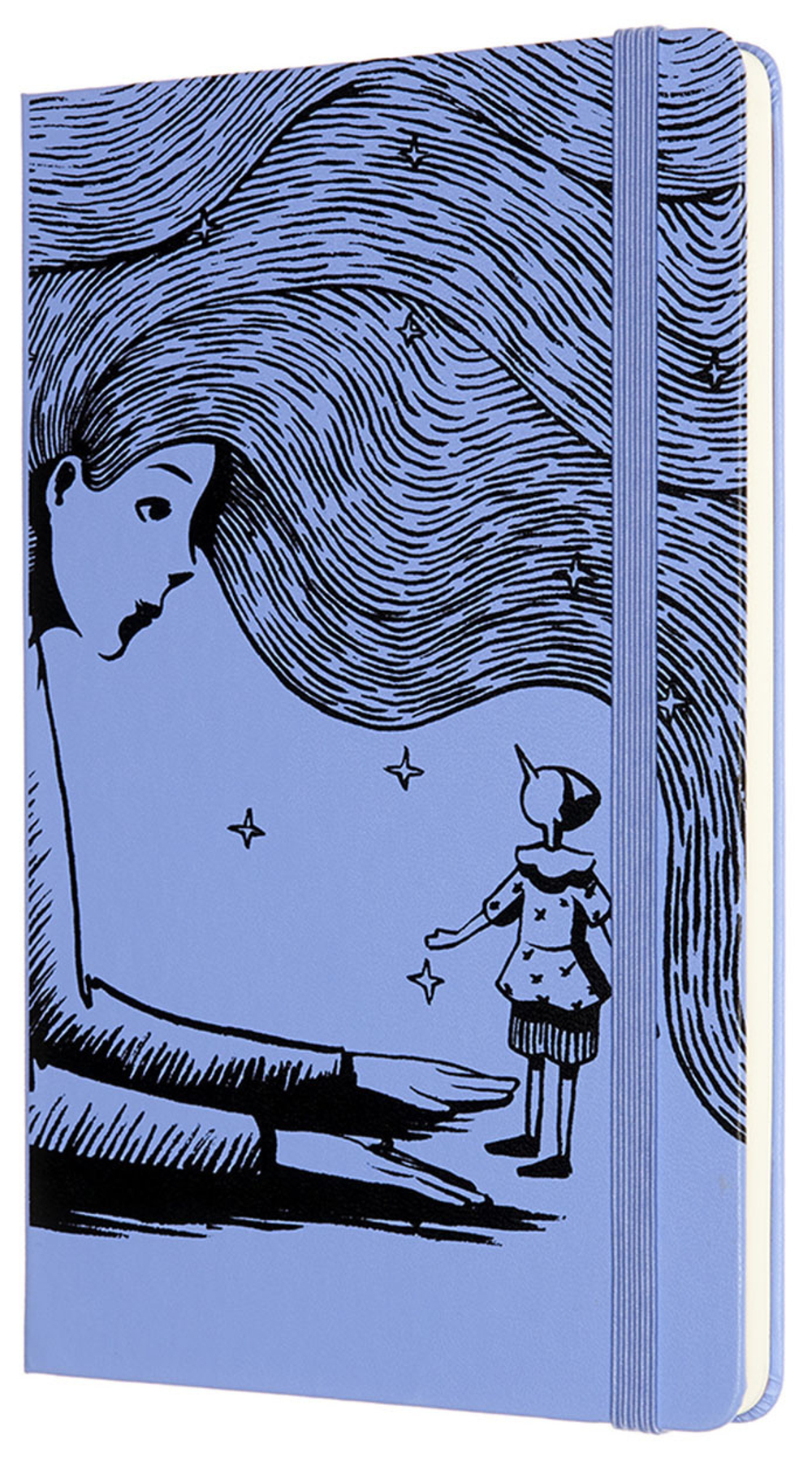 Блокнот Moleskine LE PINOCCHIO The Fairy (LEPIQP062C) 130х210 мм, 240 стр. без линовки, фиолетовый/черный