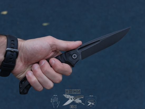 Складной нож НОКС Кугуар AUS8 (Black) c клинком из стали AUS-8, рукоять G10