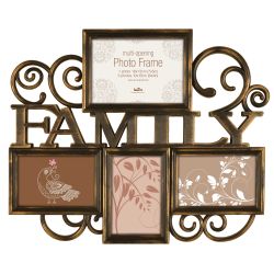 Innova PI04983 фоторамка 4 фото 3 х 10*15, 1 х 13*18 Milano II Family бронза, пластик | Innova