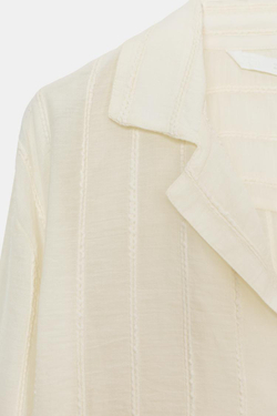 ZARA РУБАШКА В ПОЛОСКУ ZW COLLECTION, ЭКРЮ