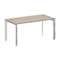 Onix Direct Lux Стол руководителя П-обр. м/к M-O.MP-SRR-4.8 Дуб Аттик/Нержавеющая Сталь/Хром 1580*80