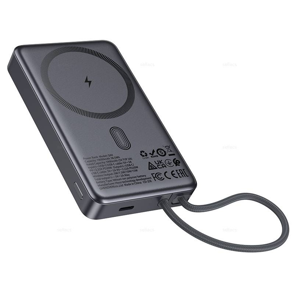 Портативный аккумулятор Hoco Q44 10000mAh PD20W (metal grey)