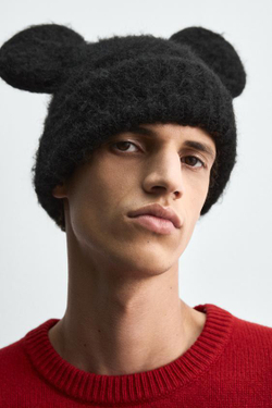 ZARA HARRY LAMBERT X DISNEY ШЕРСТЯНОЙ ДЖЕМПЕР С ПРИНТОМ, КРАСНЫЙ