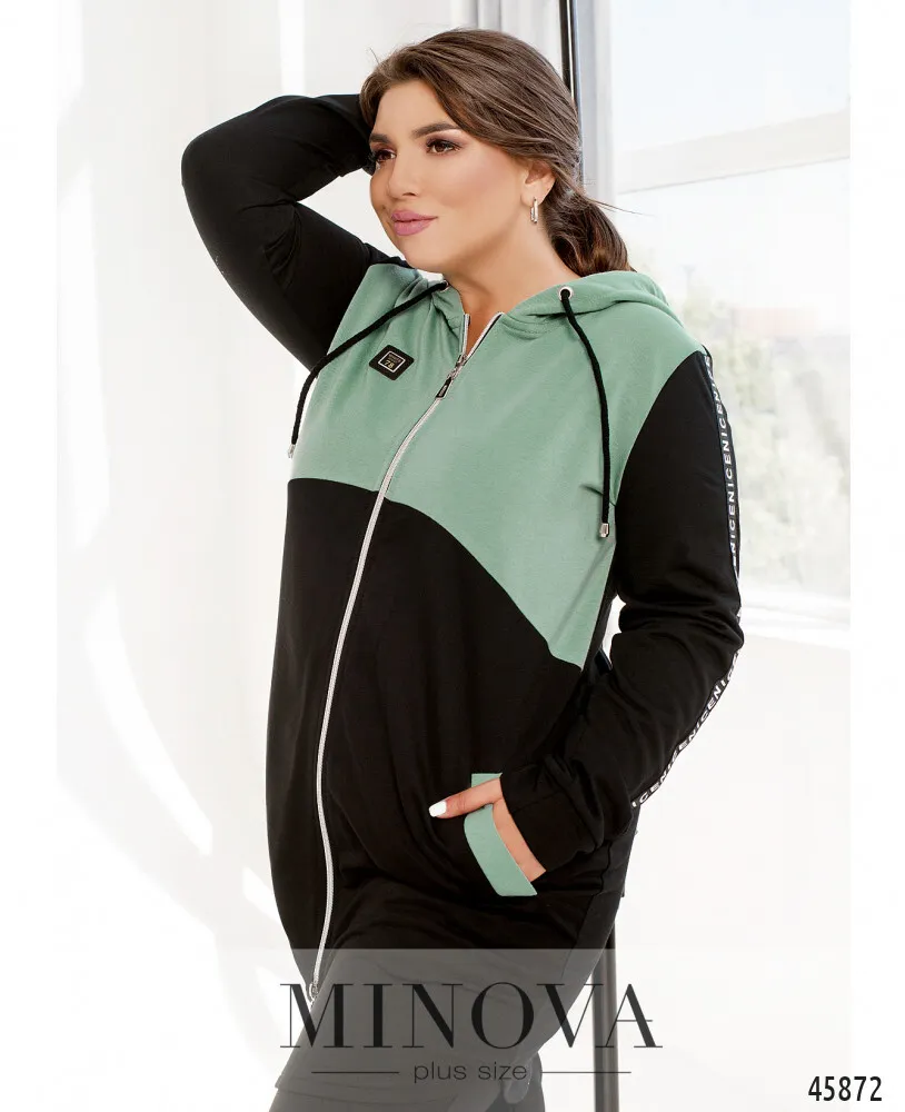 Костюм 8-315-оливка-чёрный Minova