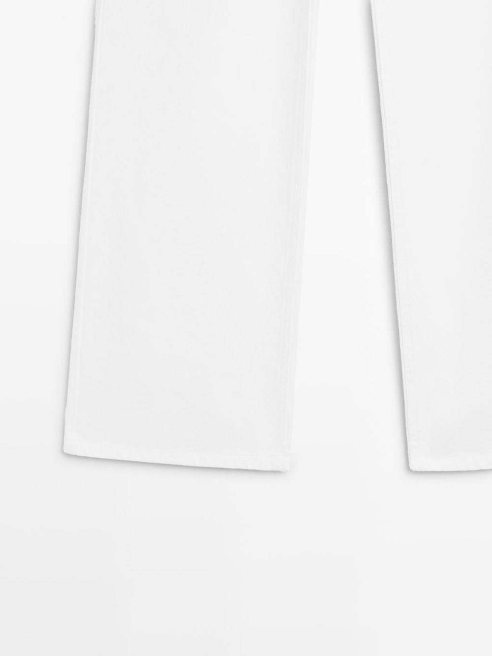 Massimo Dutti Джинсы с высокой талией и широкими штанинами, экрю