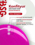 Жёсткий гель в бутылке Konfityur №75 НИЗКАЯ ВЯЗКОСТЬ - Мятный (20 мл)