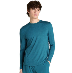 Мужская теннисная футболка с длинным рукавом Wilson Everyday Performance Longsleeve - lyons blue