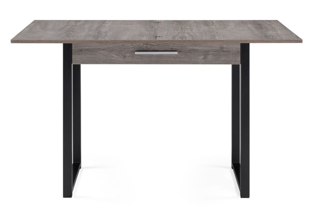 Деревянный стол Ибби 90(128)х64х77 рошелье / черный матовый