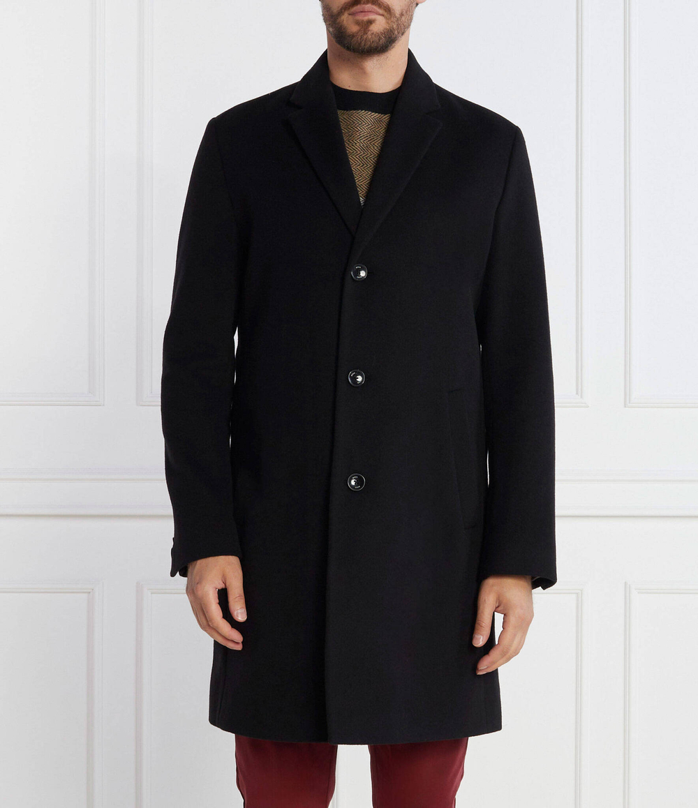 Хлопковое пальто h-hyde-c-224 BOSS BLACK - черный(50485199)