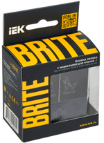 BRITE Кнопка звонка с индикацией для отелей 10А ВС10-1-9-БрМ маренго IEK