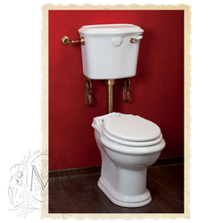 Унитаз напольный с средним бачком Migliore  Impero ML.IMP-25.311.BI  с рычагом смыва бронза