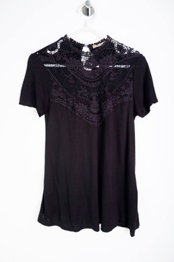 Блузка Bershka с кружевной вставкой, маркировка S, визуально на 44 размер