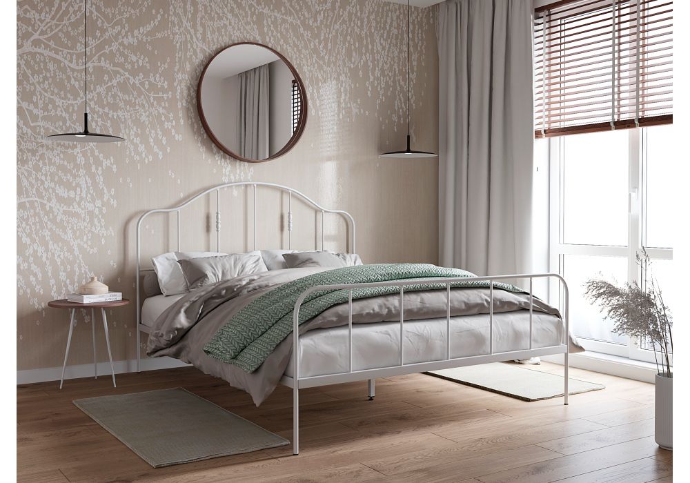 Полутораспальная кровать Милена 140х200 белая