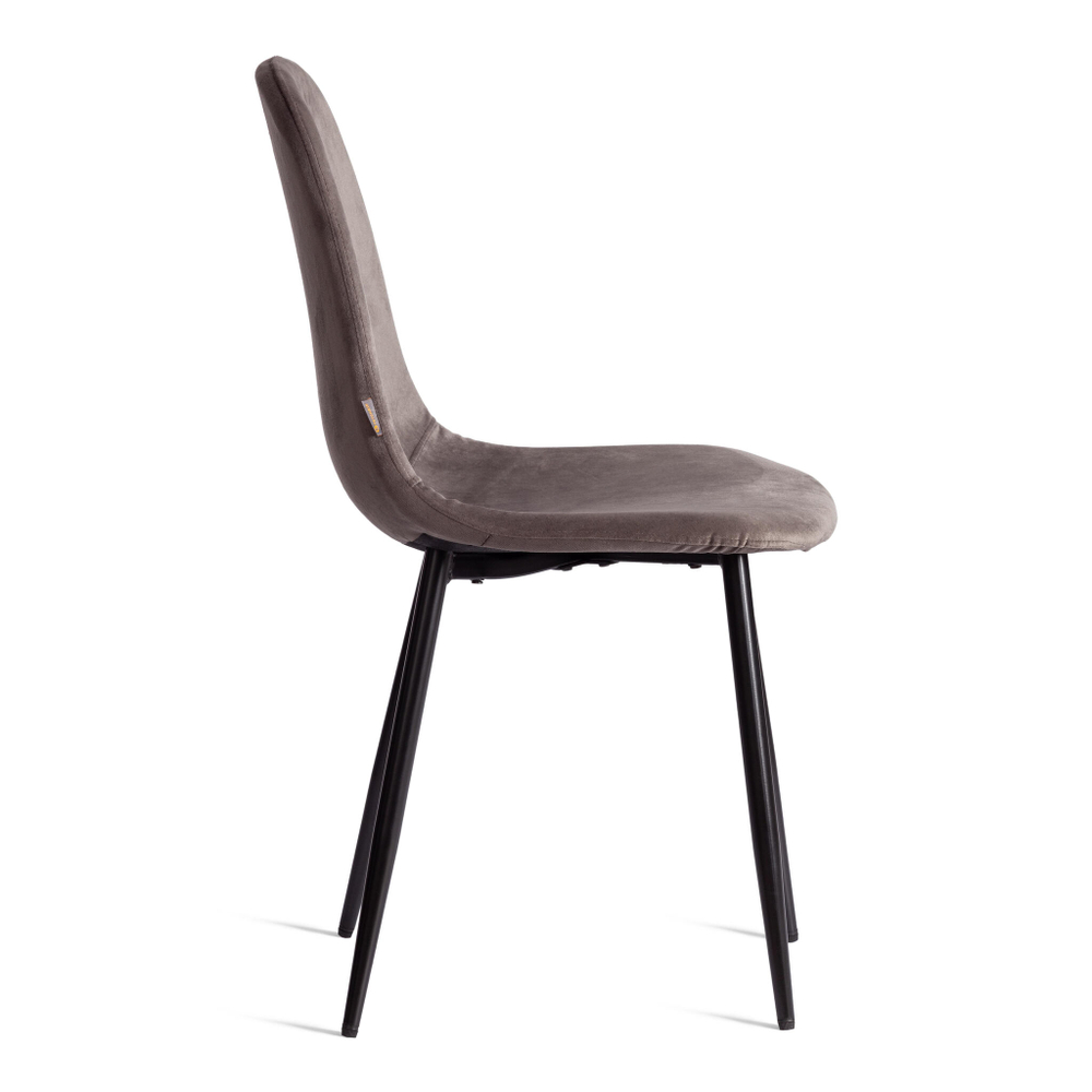 Стул BREEZE (mod. JSC-58) Велюр/металл , 44 х 53 х 86 см, Dark grey (темно-серый) HLR24 / черный