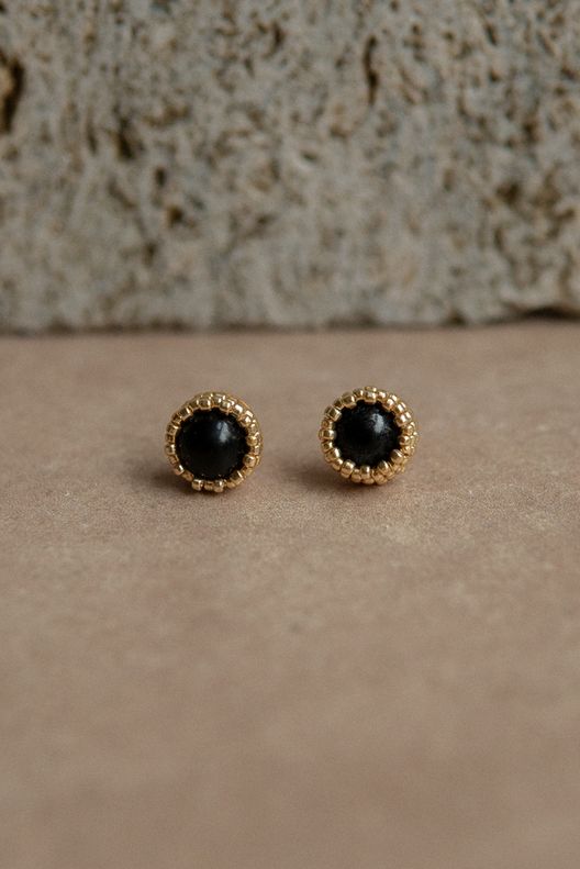 Серьги-пусеты с бусинами / Beaded Breakfast