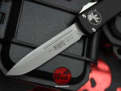 Нож Microtech UTX-70 A+++ Standard S/E - серый апокалиптик клинок, черная рукоять