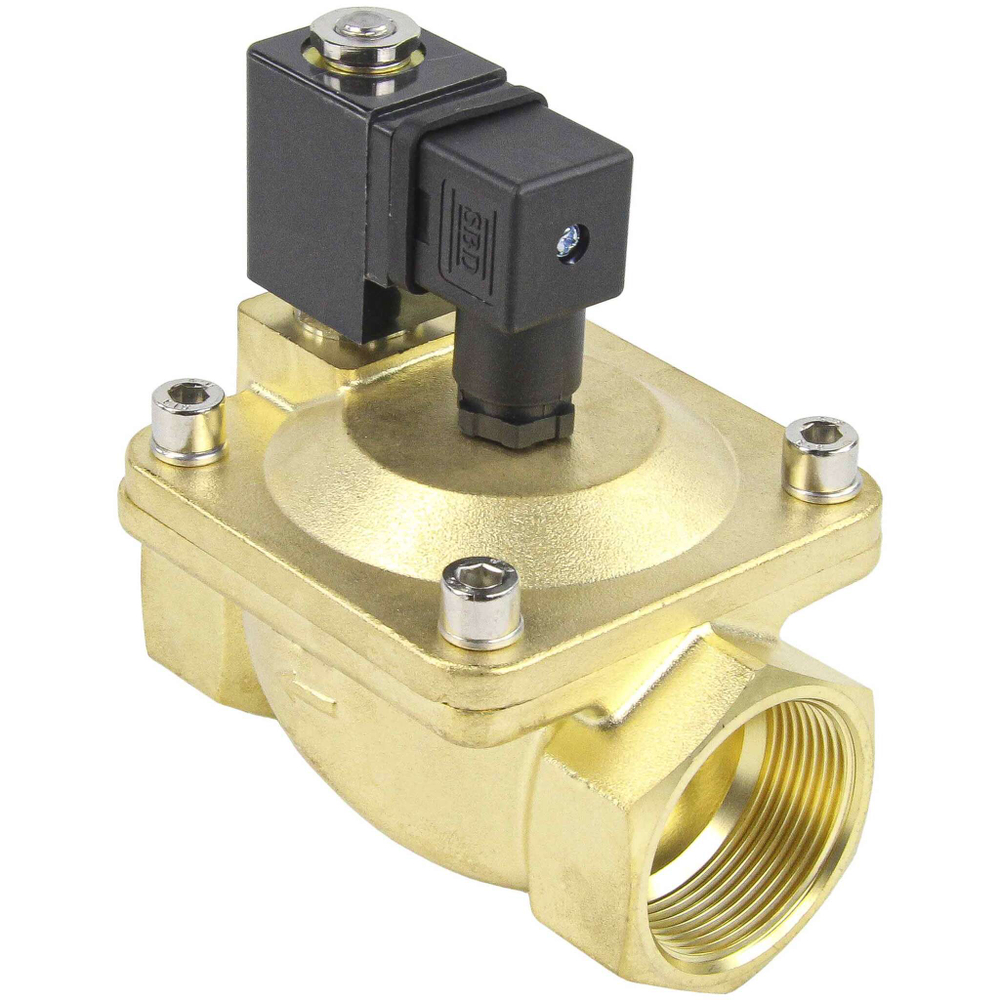 Two way normally closed indirect acting electric solenoid valve Elephant VS2W-400V-PU-NC G VITON 110/220V, body material - brass, seal - Viton