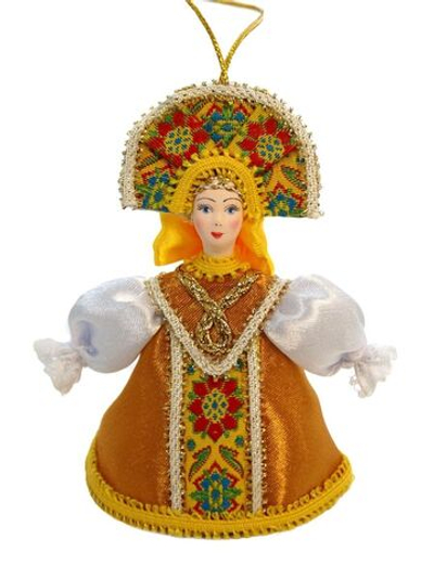 Кукла подвеска Девушка в русском сарафане