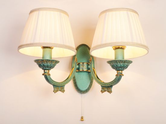 Двухламповое бра Reccagni Angelo A.7632/2 GREEN