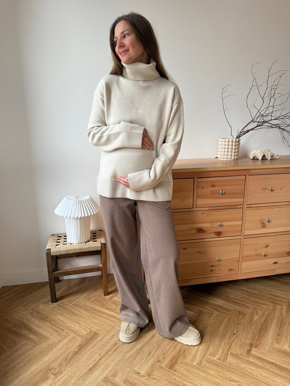 Брюки Soul теплые для беременных, Шоколад