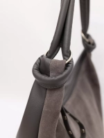 сумка большая через плечо шоппер натуральная замша