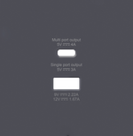 Накладка для розеток USB A+C, черный, серия R98