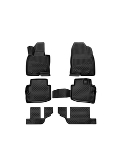 Коврики в салон для MAZDA CX-9 (II, IIr), 2016-, кроссовер, 6 шт. (Повышенная устойчивость, повышенная износосто FORMAT.3D3331210K