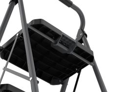 Стремянка Stable, 3 ступени, 1 м, черная