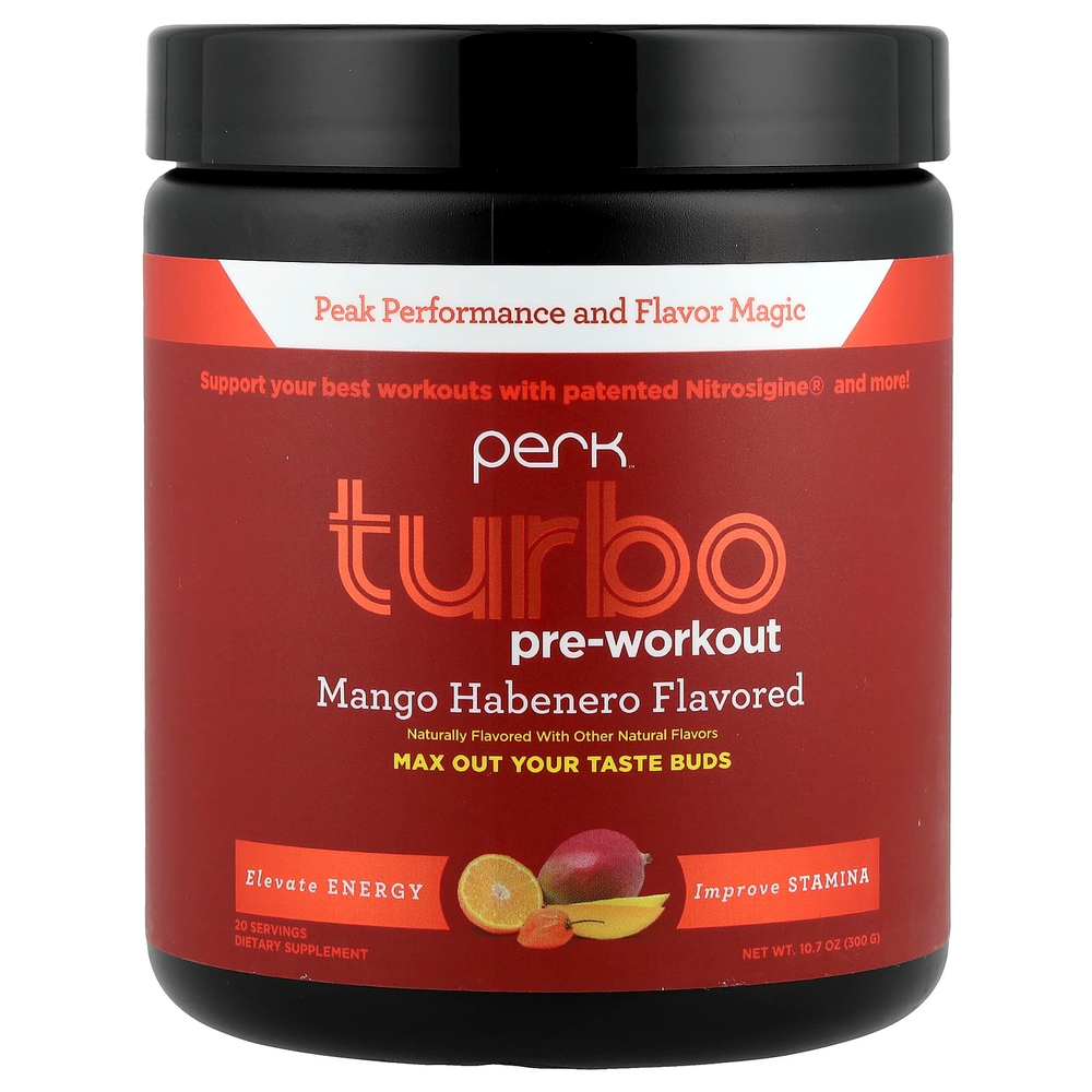 Perk Energy, Turbo, перед тренировкой, манго и хабенеро, 300 г (10,7 унции)