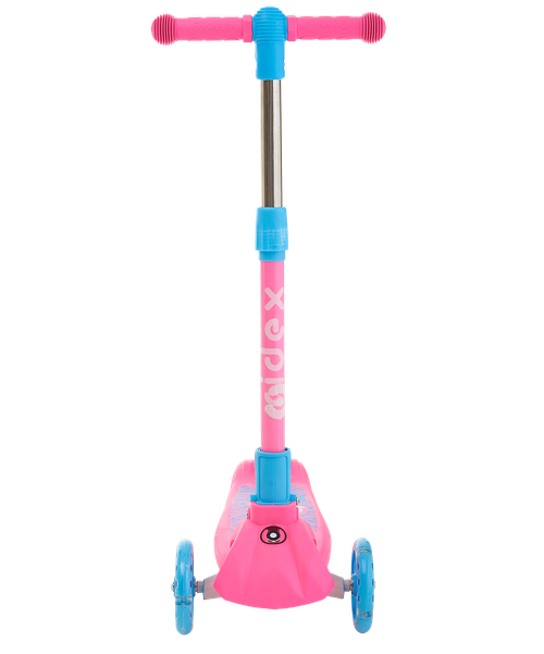 Самокат детский 3-х колесный RIDEX Wave, 120/90 мм, розовый/голубой