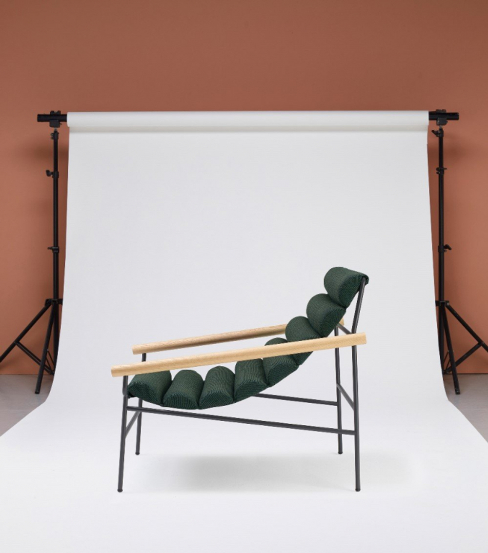 Кресло лаунж металлическое с подушкой Scab Design Dress Code Fashion Indoor, антрацит, черный