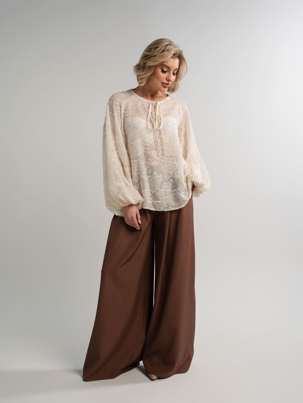 Блуза Воздушная мелодия (молочная) Б15140-7М LT Collection