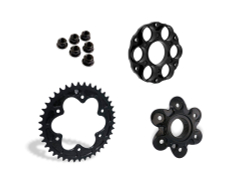 CN512B-FC210-FL501 CNC RACING RR SPROCKET AND RR DRIVE FLANGES KIT W/ NUTS