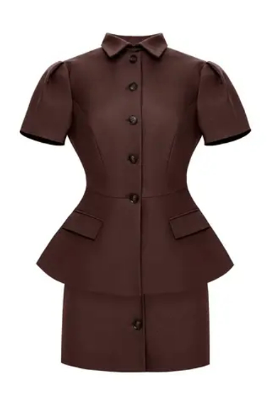 “Noir de Fleur” Жакет приталенный с коротким рукавом