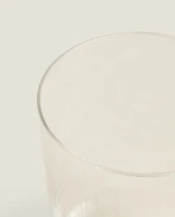 ZARA HOME СТЕКЛЯННЫЙ СТАКАН ДЛЯ ПРОХЛАДИТЕЛЬНЫХ НАПИТКОВ С ЧЕКАНКОЙ, ПРОЗРАЧНЫЙ