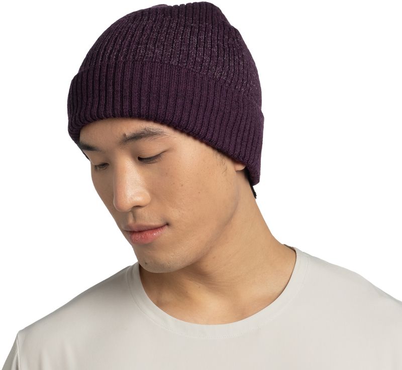 Шапка шерстяная Buff Merino Active Solid Shadow Purple Фото 2