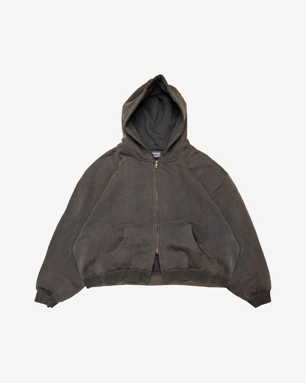 Худи Укороченное Zip "Шпинат" хаки - фото 1