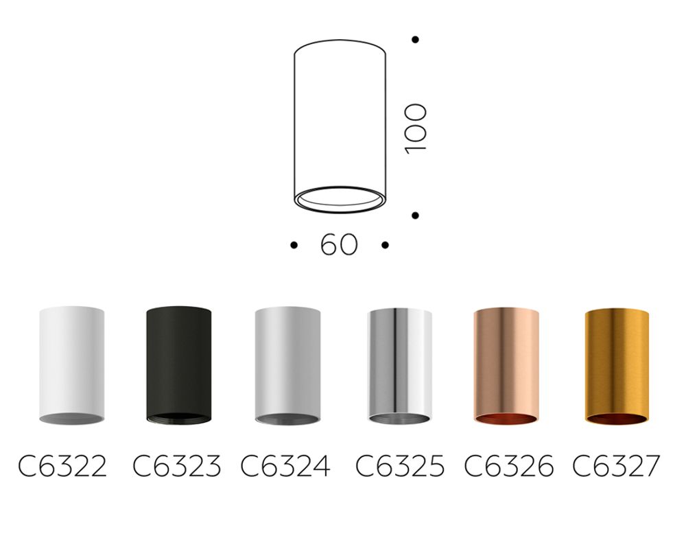 Ambrella Корпус светильника накладной для насадок D60mm DIY Spot C6327