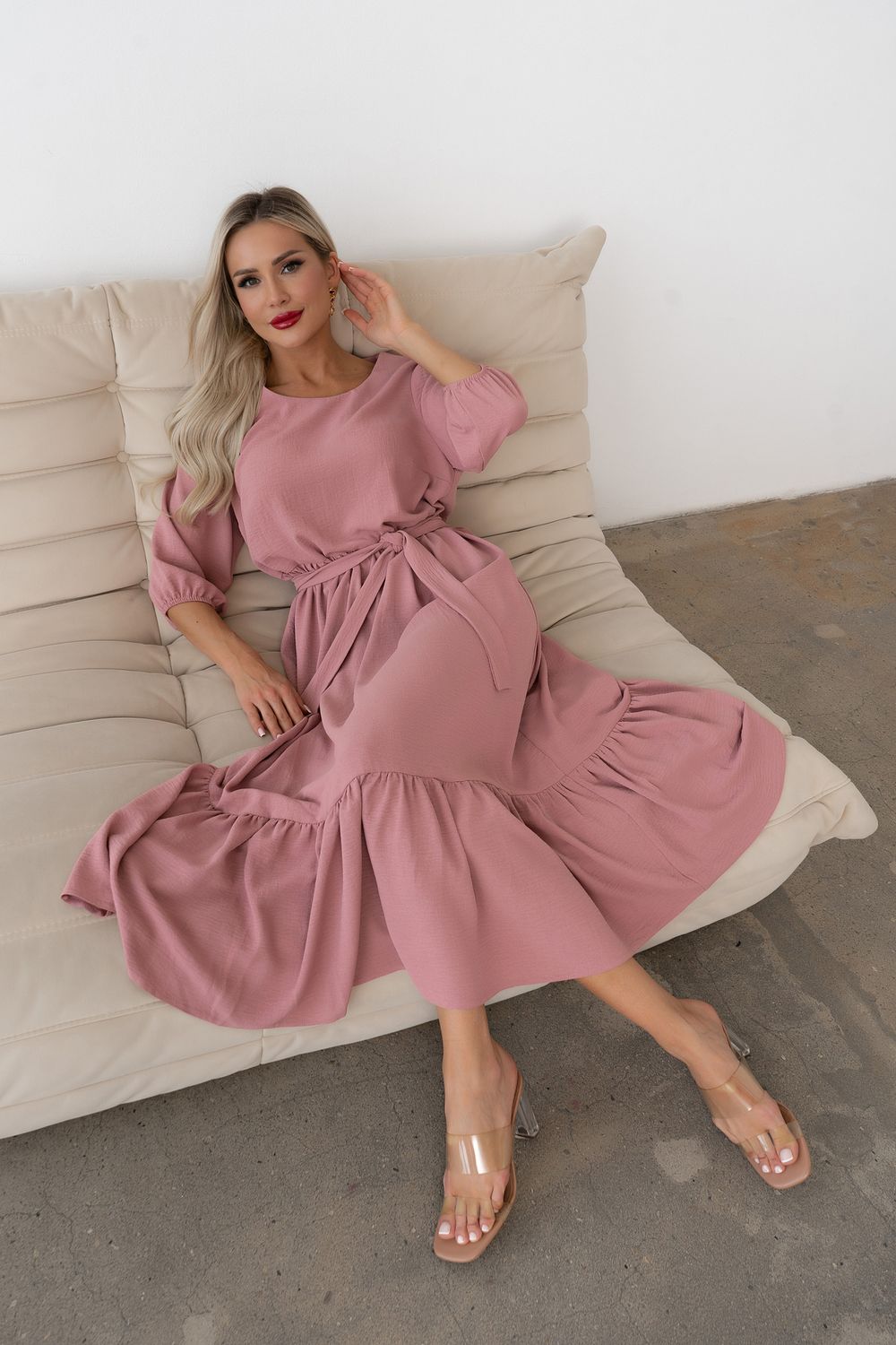 Платье Виолетта (пудровый) Р11-1247/3 Nikol