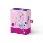 Набор менструальных чаш с хвостиком-капелькой Feel Good Menstrual Cup Dark Blue (Цвет: синий)