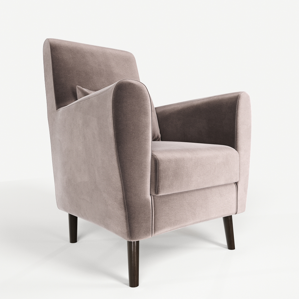 Кресло мягкое Грэйс Z-5 (Светло-серый) на высоких ножках с подлокотниками в гостиную, офис, зону ожидания, салон красоты.