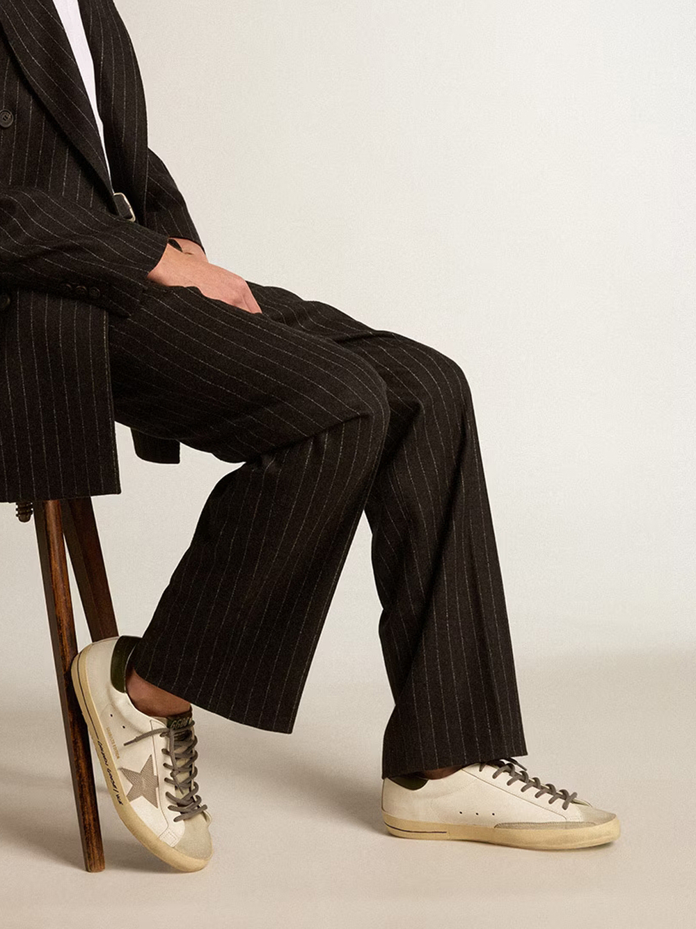 Men's Super Star LTD with croc-print star and green heel tab