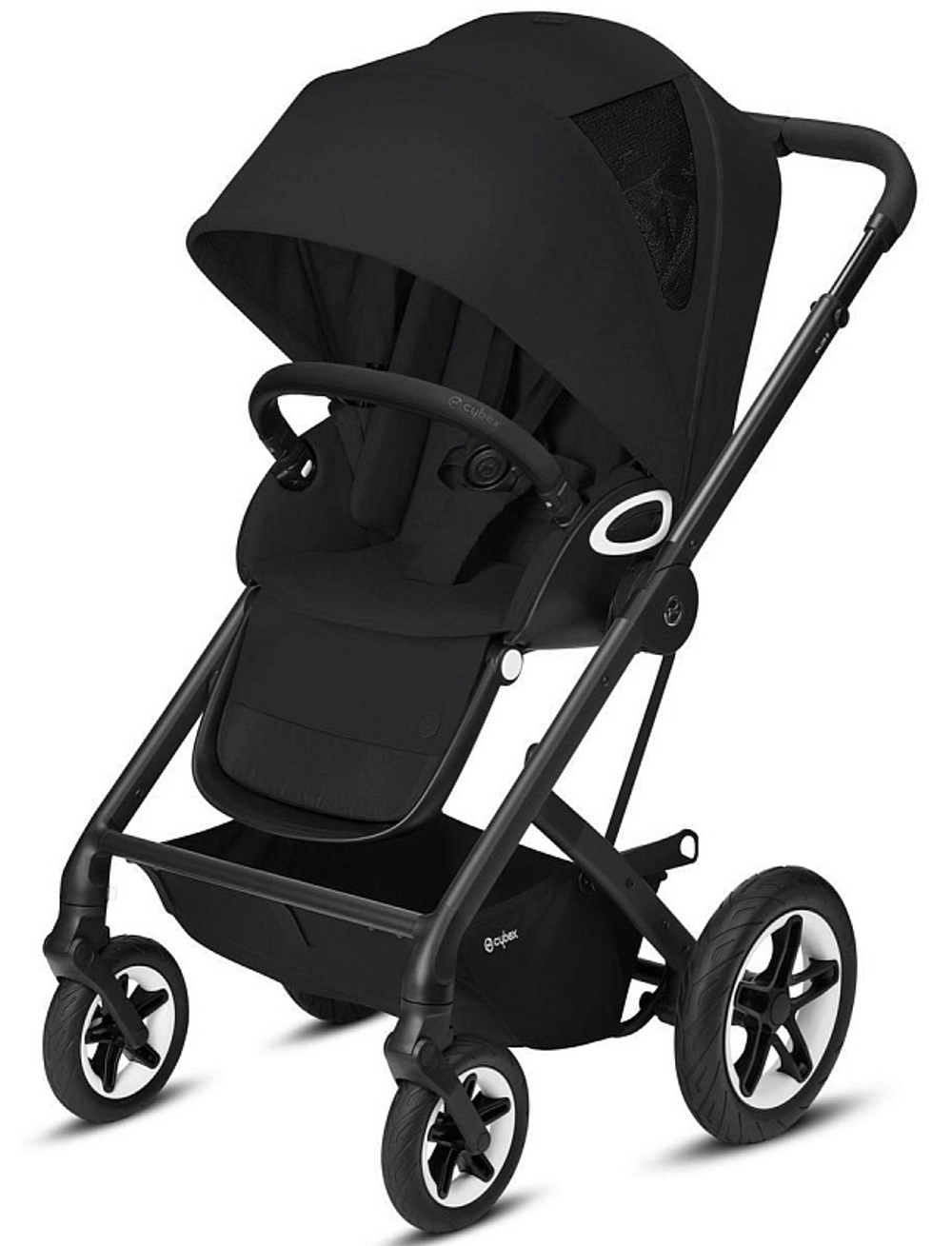 Коляска Cybex Talos S Lux BLK complete Aton B2 Dynamic Red 3 в 1 Moon Black с дождевиками