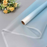 Пленка В рулоне 10 м х 58 см с двойной белой полосой (Голубой)