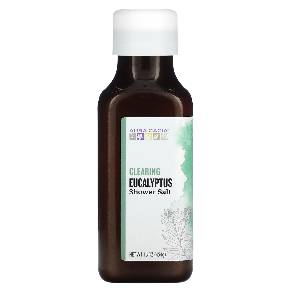 Aura Cacia, Соль для душа, очищающий эвкалипт, 454 г (16 унций)